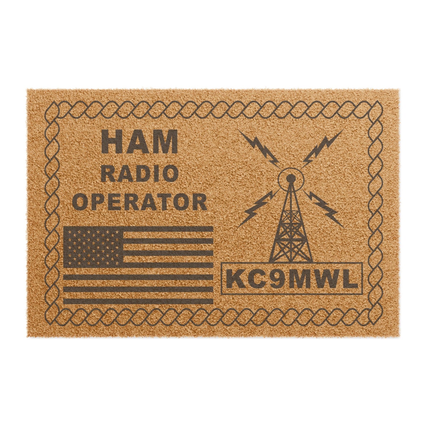 Personalized Call Sign Doormat by Key Junkies