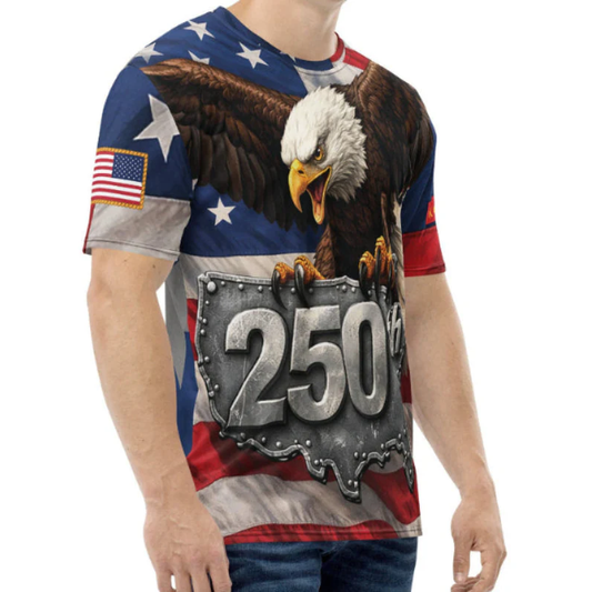 Personalized America's 250th Year EAGLE AOP TEE by Key Junkies