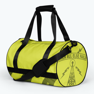 Ham Radio, Amateur Radio Personalized Go Bag Yellow Duffle by Key Junkies